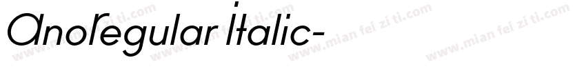 AnoRegular Italic字体转换